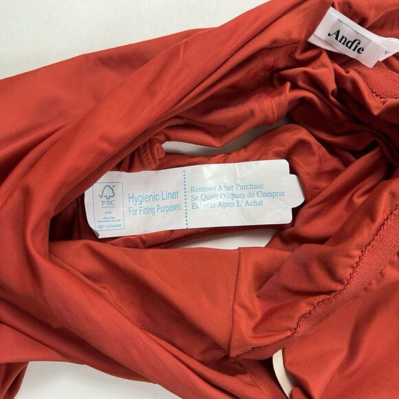 ANDIE Luzon One Piece Swimsuit Orange Chili Pepper Halter Women's Medium NWT - Picture 10 of 12